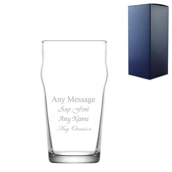 Engraved 570ml Pint Beer Glass with Gift Box