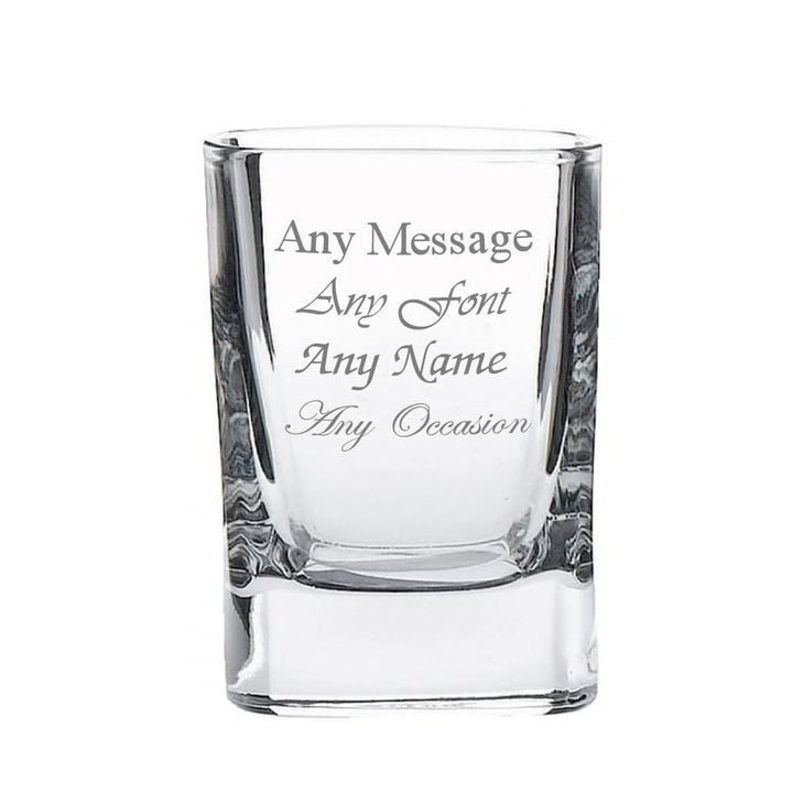 Engraved 60ml Strauss Square Tot Glass