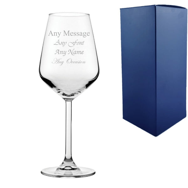 Engraved Allegra White Wine, 12.25oz/362ml Glass, Any Message