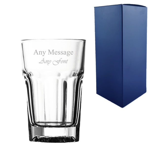 Engraved American Style Beverage 10oz/295ml, Casablanca Glass, Any Message