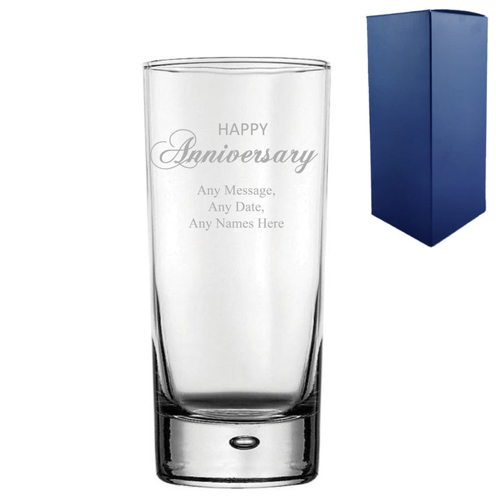 Engraved Anniversary Bubble Hiball, Gift Boxed