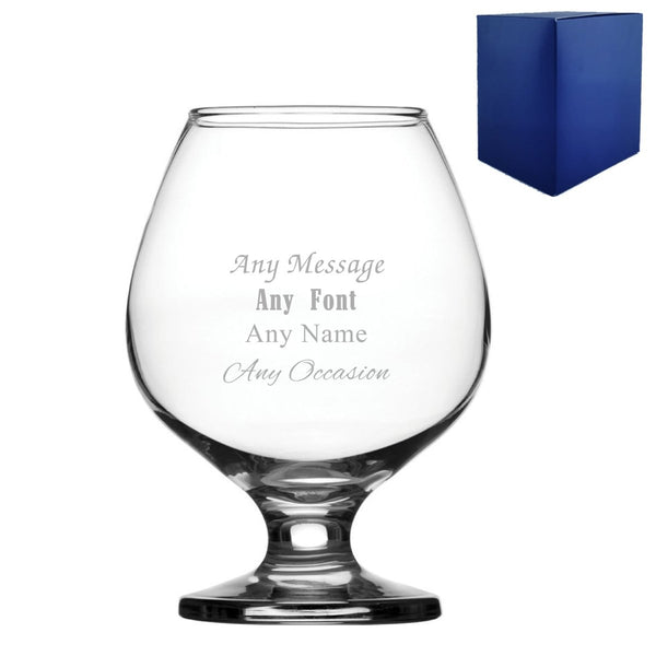 Engraved Any Message Bistro Brandy, Gift Boxed