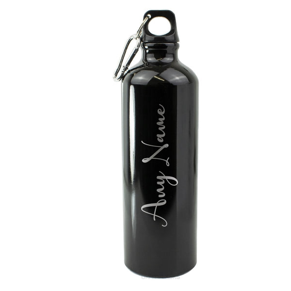 Engraved Black Sports Bottle with any name