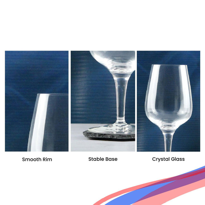 Engraved Crystal Wine Glass, Short Sublym 350ml Glass, Gift Boxed