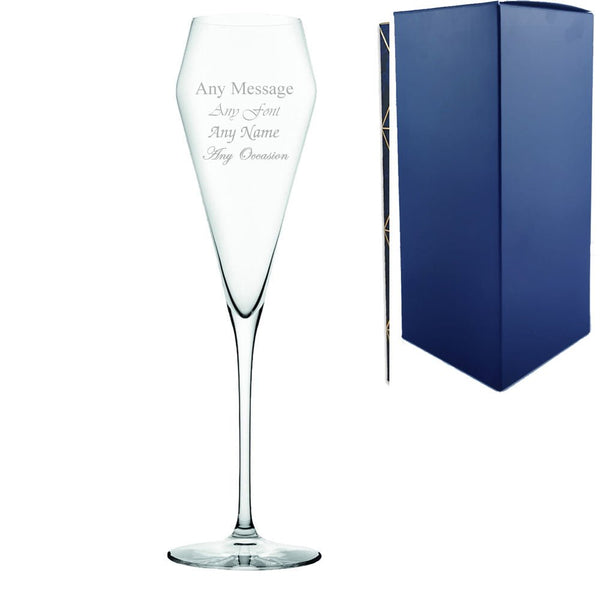 Engraved Edge Champagne Flute 7.5oz With Gift Box