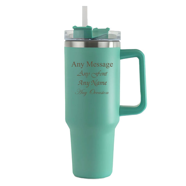 Engraved Extra Large Teal Travel Cup 40oz/1135ml, Any Message