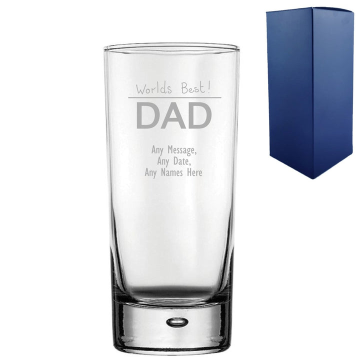 Engraved Fathers Day Bubble Hiball, Gift Boxed