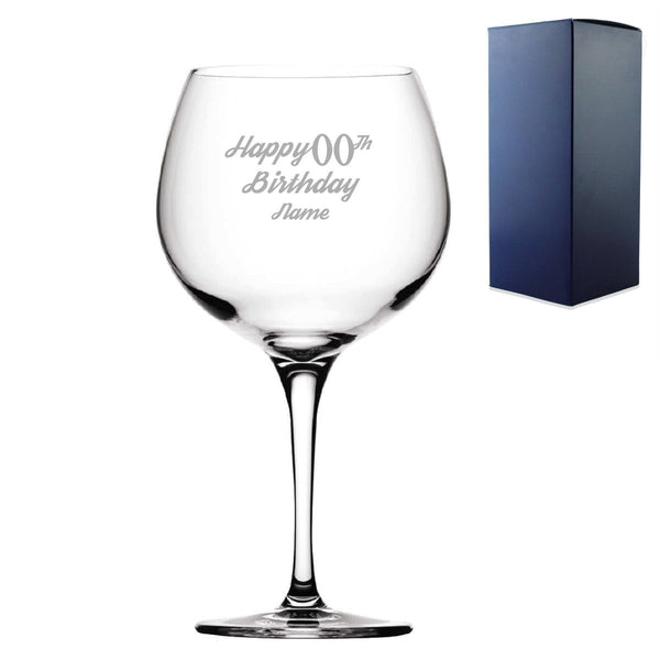 Engraved Primeur Balloon Happy 20th, 30th, 40th, 50th... Birthday Modern, Gift Boxed