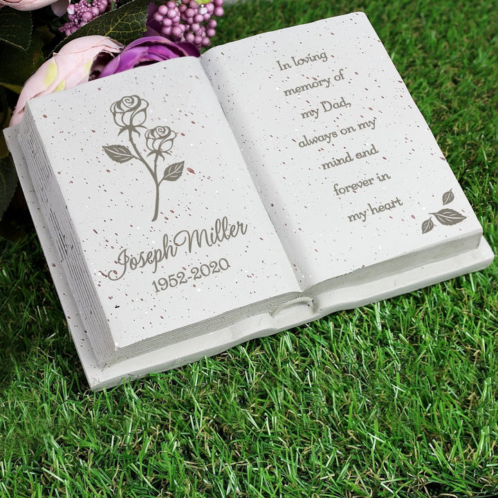 Personalised Rose Memorial Book