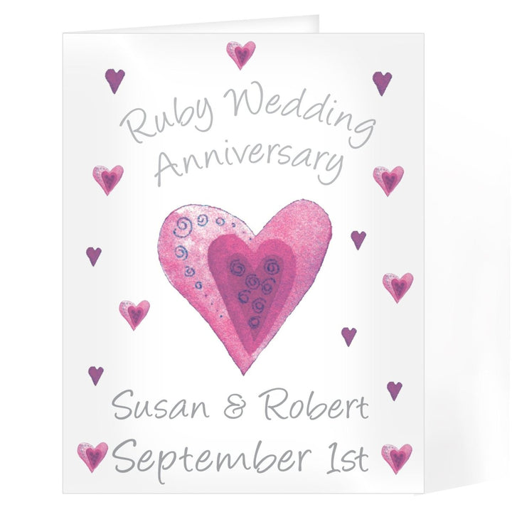 Personalised Ruby Anniversary Card
