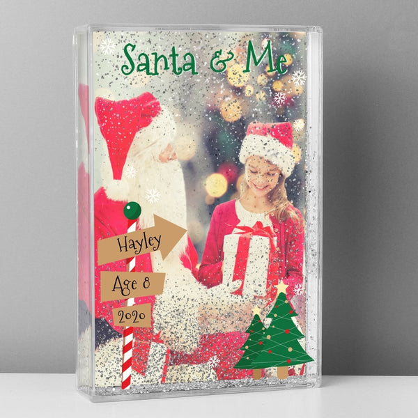 Personalised Santa & Me 4x6 Glitter Shaker Photo Frame
