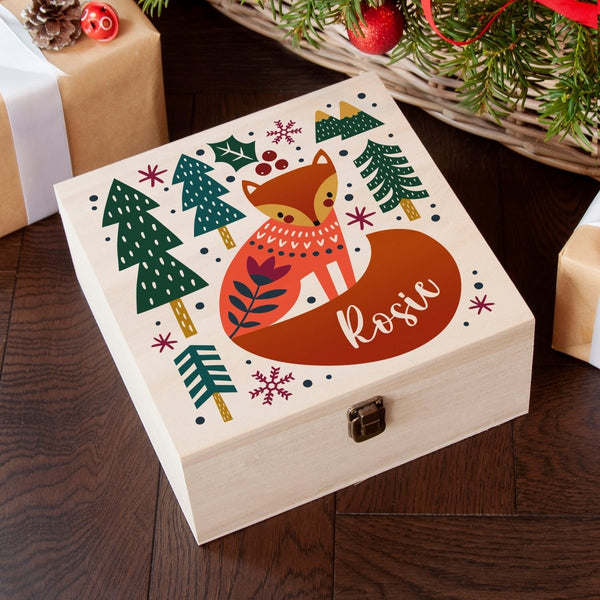 Personalised Scandi Fox Christmas Eve Box