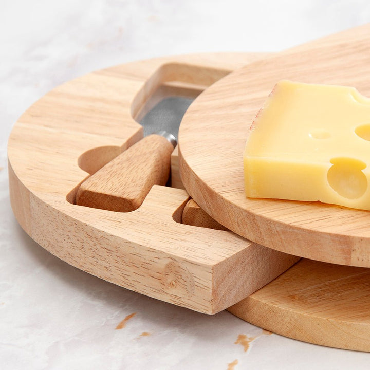 Personalised Served with Love Oval Wooden Cheese Board Set