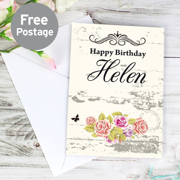Personalised Shabby Chic Card