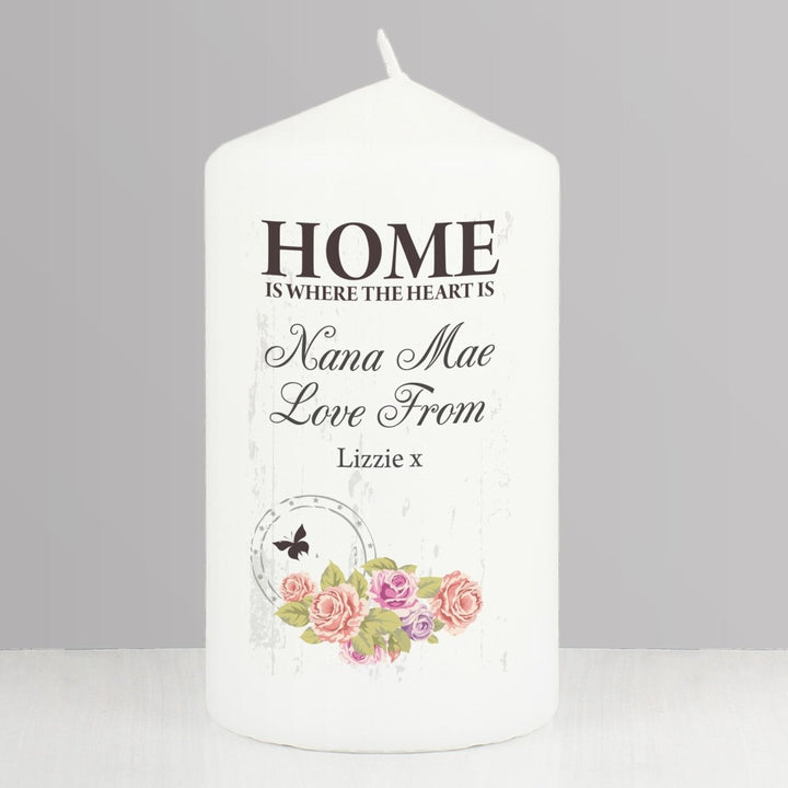 Personalised Shabby Chic Pillar Candle