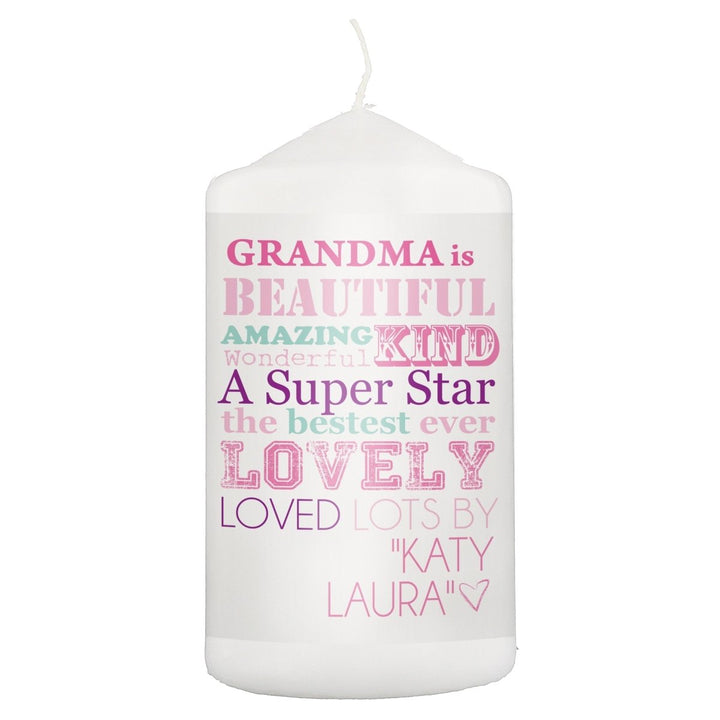 Personalised She Is... Pillar Candle
