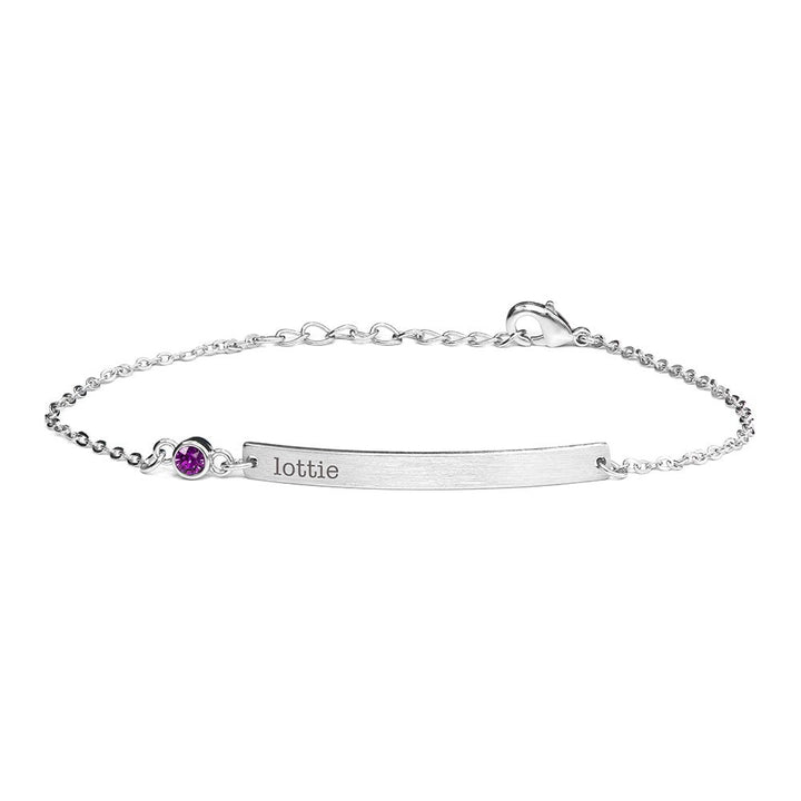 Personalised Silver Birthstone Swarovski Crystal Bracelet