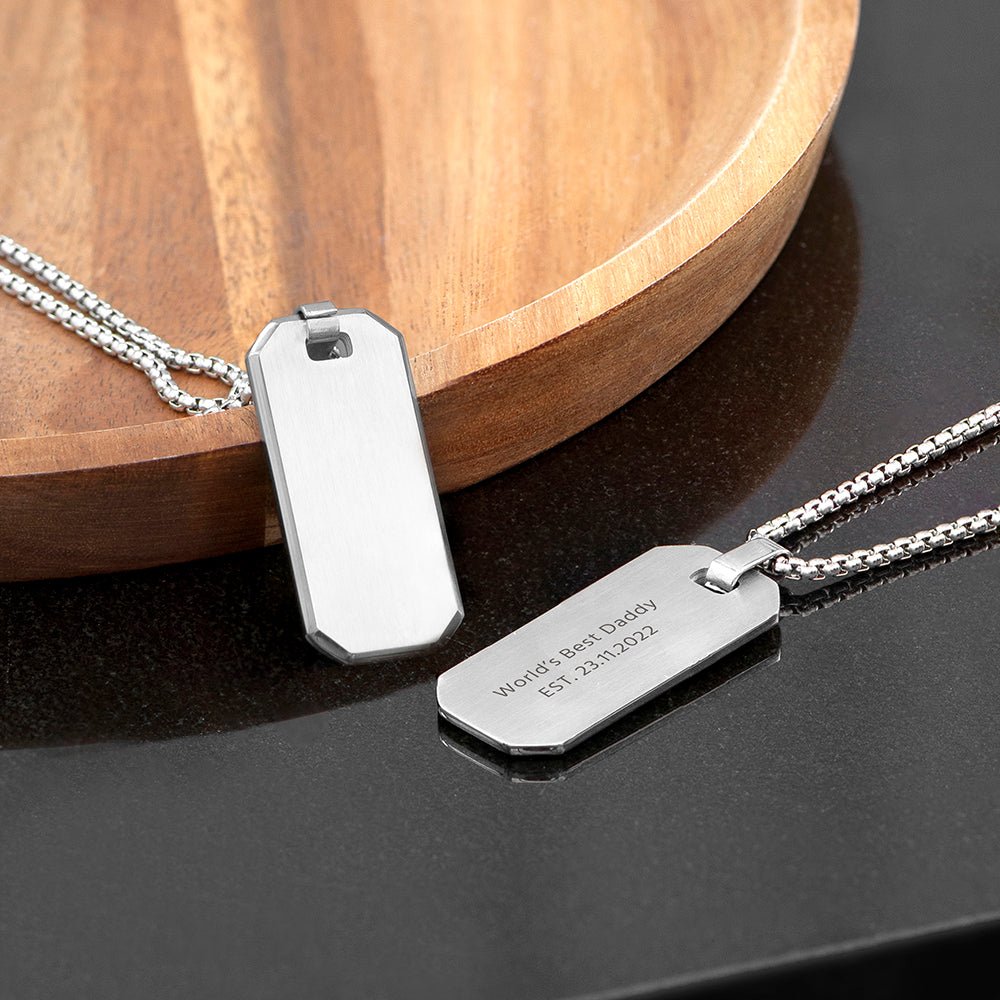 Personalised Men's Tag Necklace – Anna Lou of London