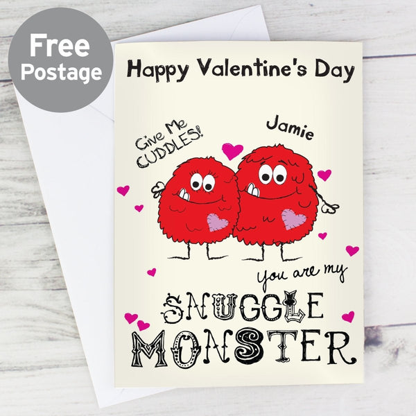 Personalised Snuggle Monster Card